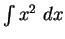 $\int x^2\ dx$